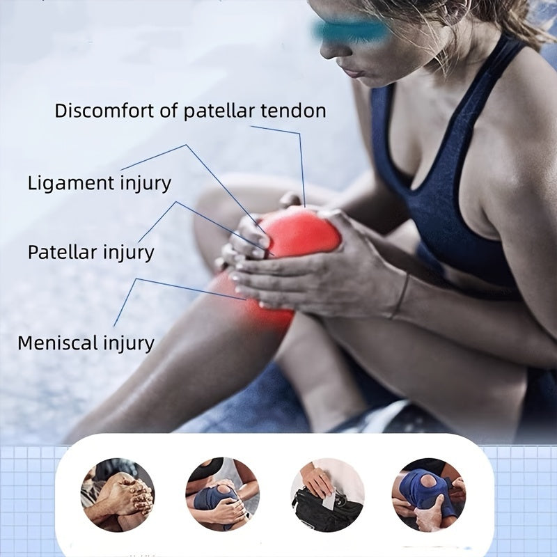 Silicone Patella Support Strap - Knee Stabilizer & Brace for Running, Basketball & Outdoor Sports - Includes Box & Bag