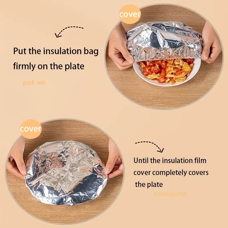 10PCS 15PCS 20PCS 25PCS 30PCS 40PCS 5PCS Food-Grade Reusable Aluminum Foil Lids for Bowls, Plates & Dishes – Universal Kitchen Insulation Covers to Keep Meals Warm and Fresh