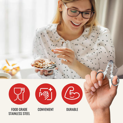 Stainless Steel Nutcracker Pliers, Durable Metal Seed Sheller & Walnut Cracker, Multi-Function Kitchen Tool