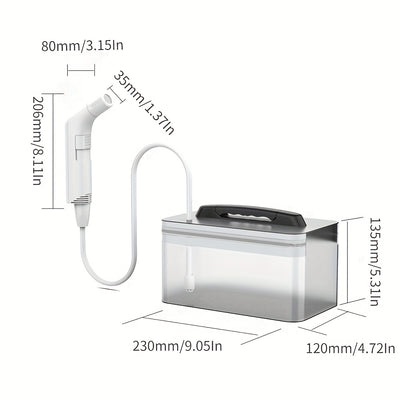 Portable Electric Bidet Sprayer for Personal Hygiene - Rechargeable, with 2.3L Water Tank - Ideal for Travel, Camping & Daily Use