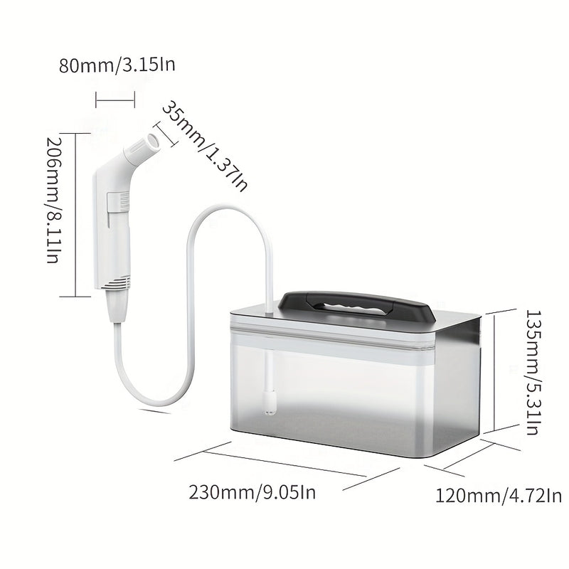 Portable Electric Bidet Sprayer for Personal Hygiene - Rechargeable, with 2.3L Water Tank - Ideal for Travel, Camping & Daily Use
