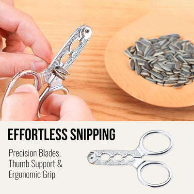 Stainless Steel Nutcracker Pliers, Durable Metal Seed Sheller & Walnut Cracker, Multi-Function Kitchen Tool