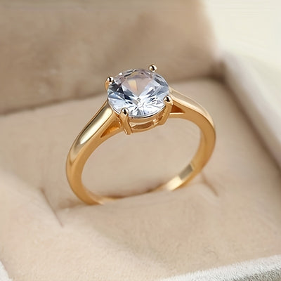 Classic Ring Inlaid Zirconia Dainty Jewelry For Daily Outfits Also Match Night Party Outfits Dainty Chrismas Birthday Gift For Female