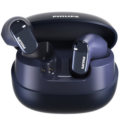 For Philips True Wireless BT Earbuds - Noise Cancelling HiFi Sound, In-Ear Headset with Mic, Sweat-Resistant, USB-C Charging, Compatible with iOS & Android Devices, Ideal for Sports & Fitness, Black, Fitness Headphones | Slee