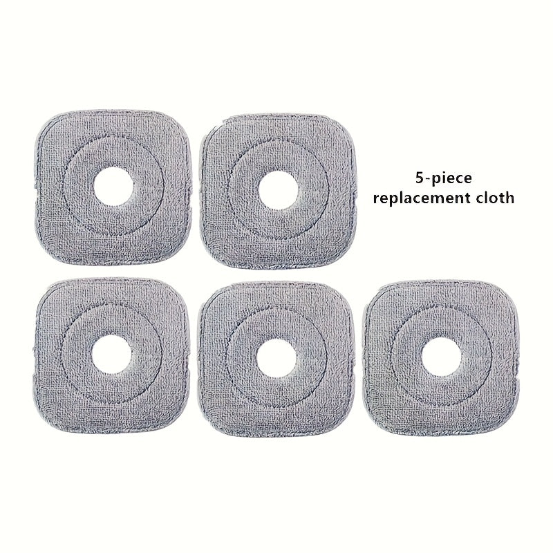 5pcs Microfiber Mop Replacement Cloths for Rotating Hands-Free Mop Buckets - Centrifugal Cleaning, Strong Decontamination, Multi-Surface Use on Floors & Windows, Floor Cleaning Mop, Window Cleaning Tool, Centrifugal Design, D