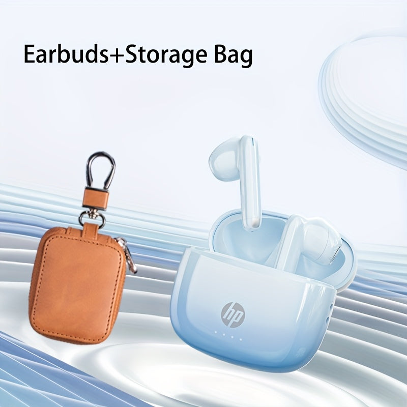 HP Prismatic Gradient Wireless Earbuds with 22H Playtime, Auto-Pairing, Clear Talk Noise Reduction Mic, Touch Control for iOS/Android - Ideal for Gaming & Workouts, Perfect Holiday/Halloween Gift, Wireless Earbuds, Workout He