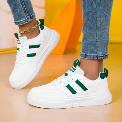 2025 New Casual Sports Shoes, Four-Season Couple Style Women's Flats, Premium Versatile White Sneakers