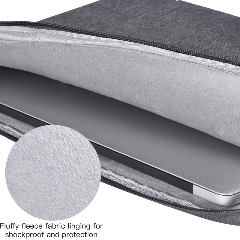 حافظة كمبيوتر محمول عالمية مقاس 13-16 بوصة - غطاء متين مقاوم للماء بمقبض أنيق - مناسب تمامًا لأجهزة MacBook Pro/Air، وDELL XPS/Inspiron، وAcer Chromebook، وSamsung، وأجهزة الكمبيوتر المحمولة Lenovo