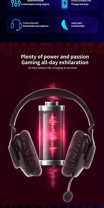 سماعة ألعاب لاسلكية JBL Quantum 350 - عمر بطارية يصل إلى 22 ساعة، عزل للضوضاء، ميكروفون قابل للفصل، وسادات أذن مريحة، شحن USB-C، مثالية لألعاب الكمبيوتر وأجهزة الألعاب، سماعة ألعاب | سماعة ألعاب مريحة | عزل للضوضاء