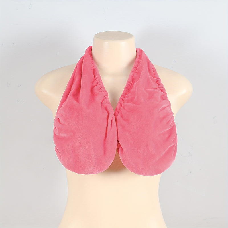 [Summer Sweat-Absorbing Bra] 2025 Summer Adjustable Neck Sweat-Absorbing Bra | Suitable for Outdoor Beach, Nursing, Sports, And Daily Use, Featuring Towel And Bath Towel Styles for Large Busts