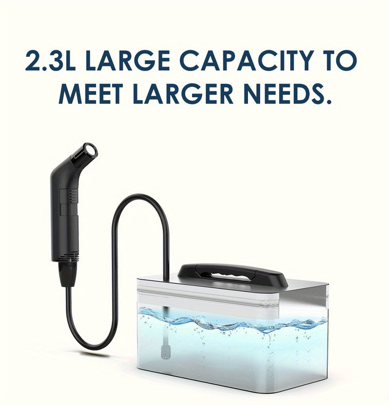 Portable Electric Bidet Sprayer for Personal Hygiene - Rechargeable, with 2.3L Water Tank - Ideal for Travel, Camping & Daily Use