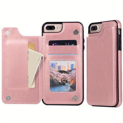 جراب iPhone قابل للطي من الجلد الصناعي عالي الجودة مع فتحات للبطاقات وحامل مقاوم للصدمات متوافق مع موديلات مختلفة بما في ذلك X XR XS Max 11 pro 12 pro 13 pro 14 15 16 SE 6 7 8 plus