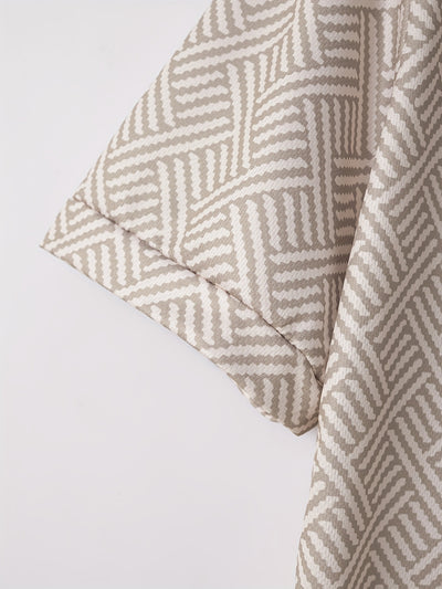 تي شيرت رجالي بأكمام قصيرة + شورت بدلة رياضية كاجوال باللون الأزرق