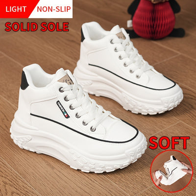 Women's Platform Sneakers, Versatile High Top Outdoor Shoes, Women's Comfortable Athletic Shoes
