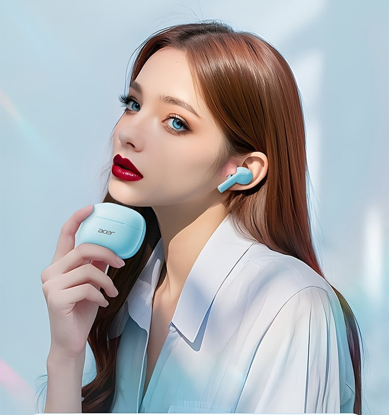 ACER OHR504 Wireless Headphone, Super Long Standby, Wireless Earphone Hi-Fi Stereo Sound, Smart Call Noise Cancellation, Gaming Mode Low Latency,  Comfortable Fit for Travel, Sports, Work, Study, Game, Multi-Device, Ideal Chr