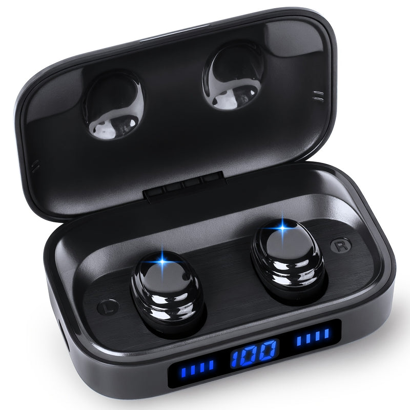 Bluetooth headphones V 5.4 version, lightweight headphones, deep bass effect, built-in microphone, clear calls, suitable for exercise.