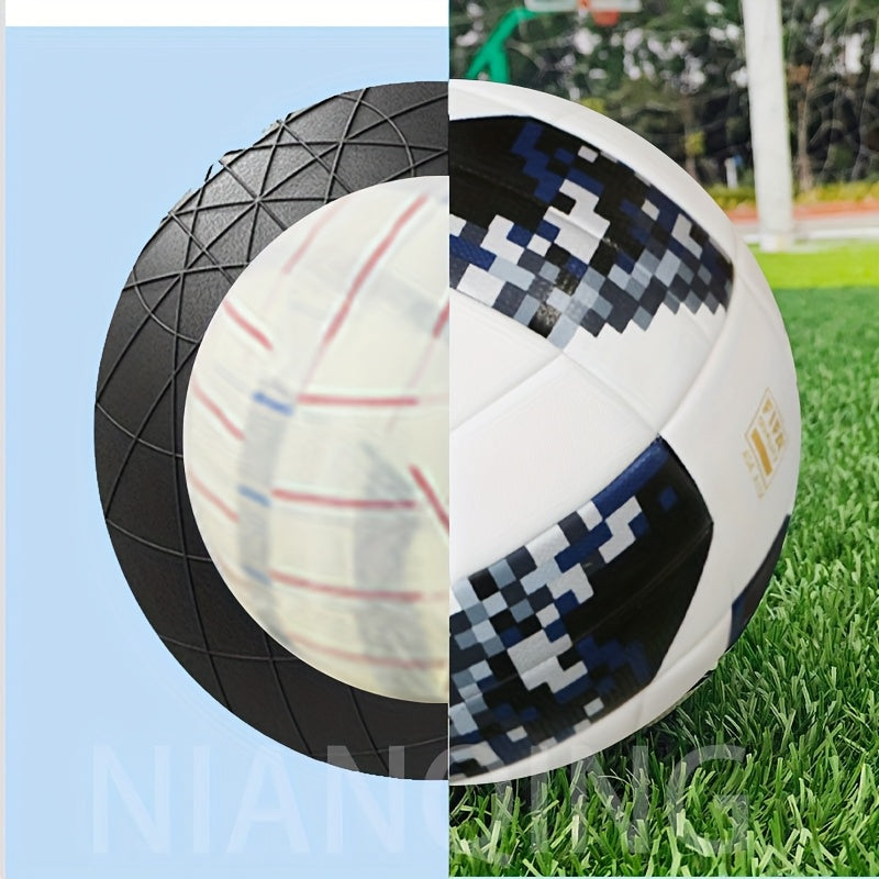 Professional No.5 Soccer Ball - Seamless Construction, Anti-Slip Texture & High Elasticity - Faux Leather Football for Training, Matches, Tournaments - Ideal for Adults, Teams, Gifts (Includes Free Ball Needle & Net) - Durabl
