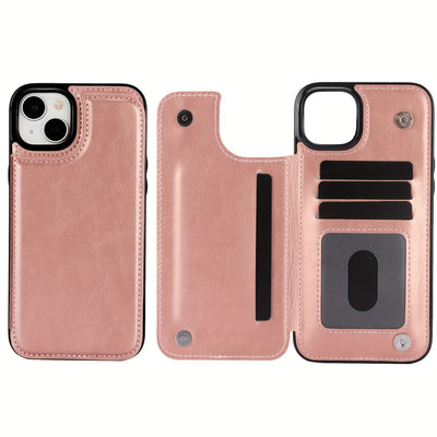 جراب iPhone قابل للطي من الجلد الصناعي عالي الجودة مع فتحات للبطاقات وحامل مقاوم للصدمات متوافق مع موديلات مختلفة بما في ذلك X XR XS Max 11 pro 12 pro 13 pro 14 15 16 SE 6 7 8 plus