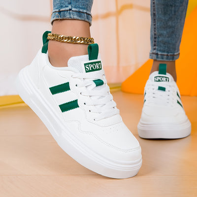 2025 New Casual Sports Shoes, Four-Season Couple Style Women's Flats, Premium Versatile White Sneakers