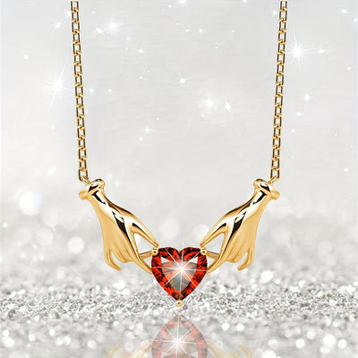 Creative Fashion Elegant Heart Shaped Pendant Necklace Decoration Accessories Girls Festival Birthday Confession Gift