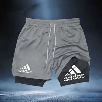 Men's Quick-Dry Athletic Gym Shorts with -Walk Design & 4-Way Stretch - Double-Layered Workout Leggings for Running,M Weightlifting, Hiking - All-Season Breathable Fitness Shorts with Drawstring Waist & Moisture-Wicking Techn