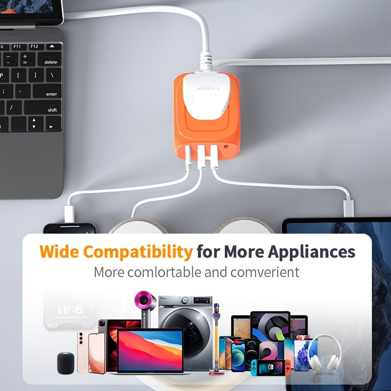 The New Multifunctional Cube-Shaped Socket Is Suitable for Travel, Home, And Office Use.