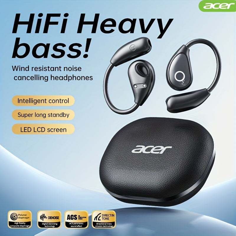 Acer TWS Wireless Headphones with Noise Cancelling, In-Ear Design, Lightweight Touch Control, Long Battery Life, HIFI Sound, Compatible with Mobile Phones, Tablets, And Laptops