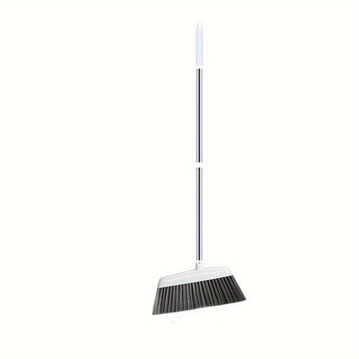 Professional Quality Stainless Steel Broom with Ergonomic Handle and Sturdy Plastic Head, Designed for Easy Sweeping and Convenient Storage, Suitable for Kitchen, Living Room, and Bedroom Floor Cleaning, Durable Essential Hou