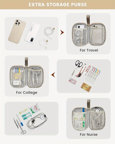 حقيبة ظهر أنيقة قابلة للتحويل للكمبيوتر المحمول للنساء - نايلون ناعم، حجرات متعددة، إغلاق بسحاب، مثالية للمدرسة والسفر والترفيه، متوفرة باللون الرمادي والوردي والأزرق والأحمر والأسود، حقيبة ظهر للمدرسة