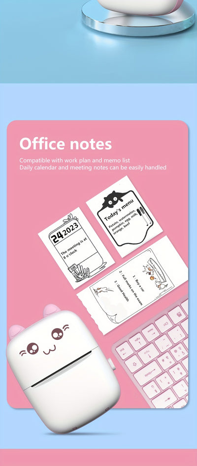 Photo Printer Smart Label Printer Mini Multi-function Portable Photo Printer Sticky Notes Note Code Text List Thermal Printer Ink-free Printer Small Mobile Phone Photo Album Printer