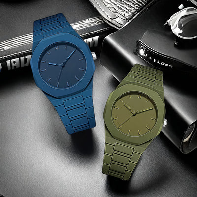 1pc Men'S Quartz Watch - Minimalist Modern Watch with Polygonal Dial, Lightweight Everyday Casual & Formal Watch, Battery-Powered Movement, Compatible with Button Cells (Non-Charged) - Ideal Men'S Gift for Birthdays, Annivers