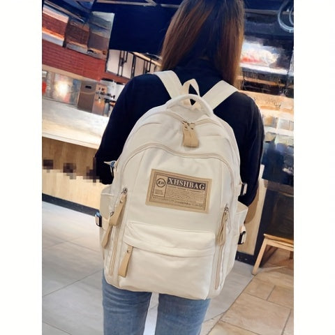 Vintage Retro   Backpack Large Capacity, School And Travel Rucksack With Multiple Pockets