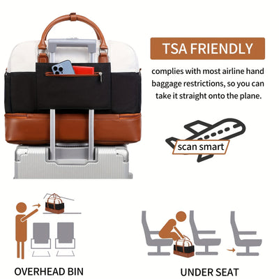 مجموعة حقائب سفر بسيطة ذات سعة كبيرة، حقيبة يد خفيفة الوزن بسحاب، حقيبة محمولة للاستخدام اليومي مع حزام قابل للفصل، حقيبة للجنسين للاستخدام اليومي