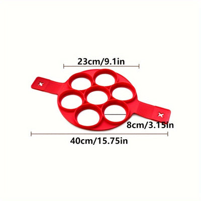1pc, Silicone Non-Stick Pancake Mold, Egg Frying Mold, Baking Tool, Kitchen Supplies, Kitchen Accessories