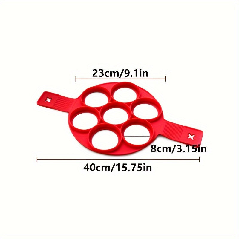 1pc, Silicone Non-Stick Pancake Mold, Egg Frying Mold, Baking Tool, Kitchen Supplies, Kitchen Accessories