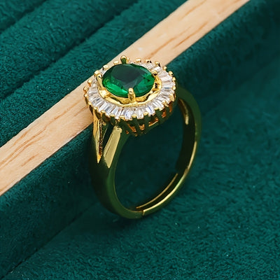 5pcs Elegant Geometric Cubic Synthetic Synthetic Synthetic Zircon Jewelry Set - Plated, Green & Clear Faux Faux Gemstones, Perfect for Valentine'S Day, Weddings, and Gifts, Includes Necklace, Bracelet, Ring, and Earring