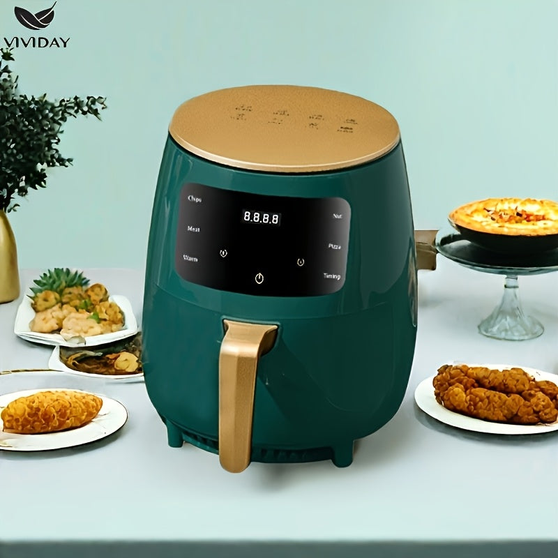 British household air fryer intelligent touch display screen electric fryer suitable for roasted chicken, french fries, chicken wings large capacity electric fryer kitchen air fryer