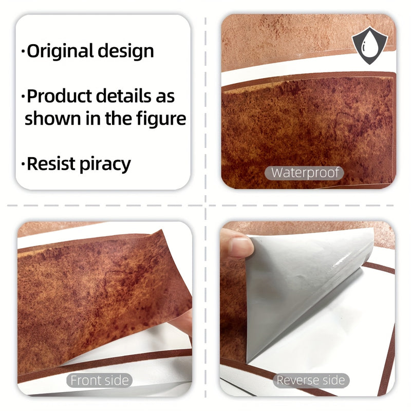 A Set of 5 Creative Hand-Painted Bohemian Style Large Rainbow Feature Beautification Wall Stickers Living Room Bedroom Corridor Entrance Kitchen Bathroom Background Wall Decoration Stickers ATW6117