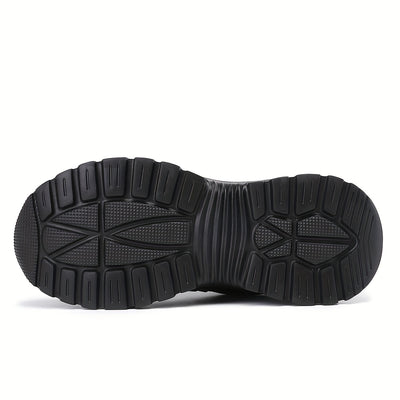 Women's Mesh Chunky Sneakers, Casual Solid Color Height Increasing Trainers, All-Match Walking Sports Shoes