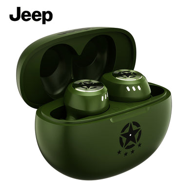 Jeep JP EW112 TWS Wireless Earbuds - Stereo Sound, HD Call Quality, Touch Control, Rechargeable Lithium Battery, USB Type-C Charging, Compatible with Cellphones, Ideal for Gaming & Music, Wireless Earbuds | Modern Earbuds | T