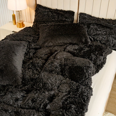 طقم غطاء لحاف فاخر من 3 قطع - غطاء سرير ناعم ومريح لجميع المواسم مصنوع من البوليستر بسحاب لغرفة النوم وغرفة الضيوف والمبيت