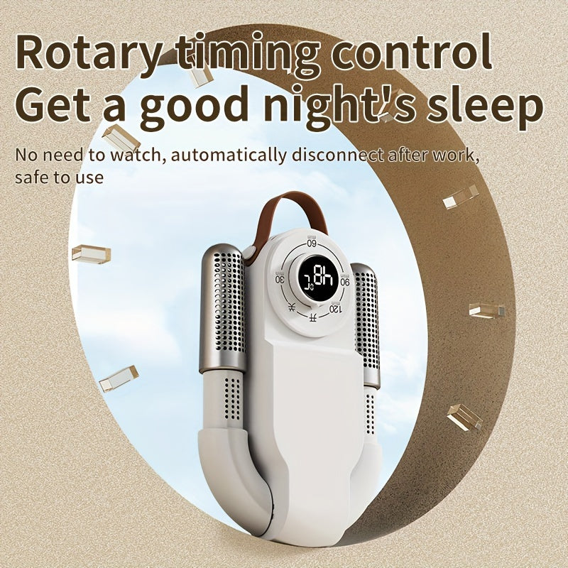 DYFDYF Intelligent Shoe Dryer and Deodorizer with Hot Air Circulation, Fast Drying for Sports Shoes and Socks, 220V-240V European Plug, Plastic Construction, Power Supply - No Battery Required