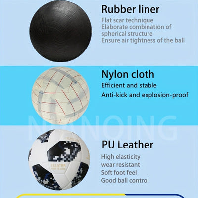 Professional No.5 Soccer Ball - Seamless Construction, Anti-Slip Texture & High Elasticity - Faux Leather Football for Training, Matches, Tournaments - Ideal for Adults, Teams, Gifts (Includes Free Ball Needle & Net) - Durabl