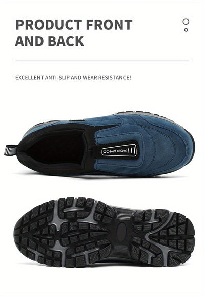 Men's Slip-On Hiking Sneakers, Wear-resistant Non-Slip Outdoor Shoes For Hunting Trekking
