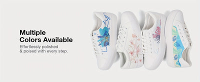 Women's Simple Platform Sneakers, Casual Lace Up Outdoor Shoes, Comfortable Low Top Shoes