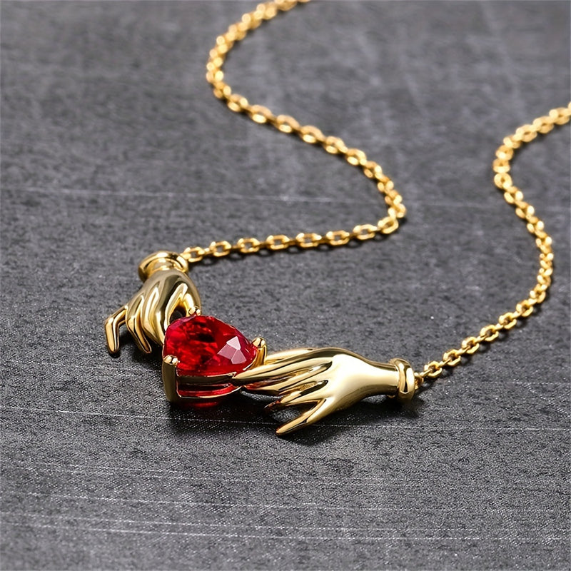 Creative Fashion Elegant Heart Shaped Pendant Necklace Decoration Accessories Girls Festival Birthday Confession Gift
