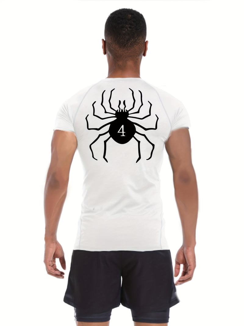 Spider Pattern Compression Shirts Men&