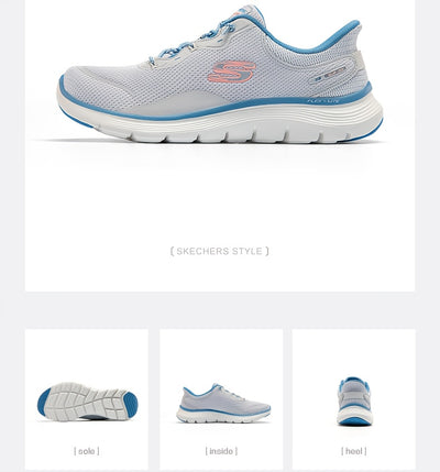 Skechers Genuine Women'S Shoes 2025 New Summer Breathable Slip-On Walking Shoes Casual Sports Shoes 150218-GYMT