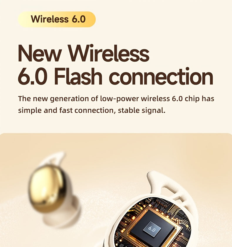 HYUNDAI HY-S13 2025 Wireless Earbuds - 100+ Hour Battery Life, 0 Pressure Sensation, 6.0 Flash Connection, 6.0 Wireless, 6.0 Wireless Earbuds with 6.0 Wireless Technology, Comfortable Fit For Everyday Use, Sleek Earbud Design