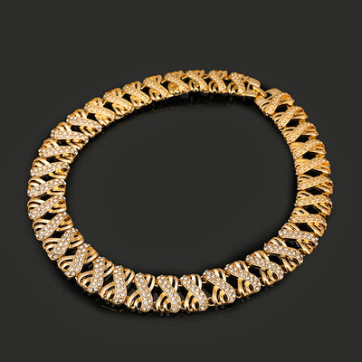 Middle Eastern and European Beauty Women'S Luxury Jewelry Set, Elegant Necklace and Bracelet Combo for Daily Wear, Gift Giving, Parties, Music Festivals, Vacations, Weddings, Banquets, and Holiday Celebrations
